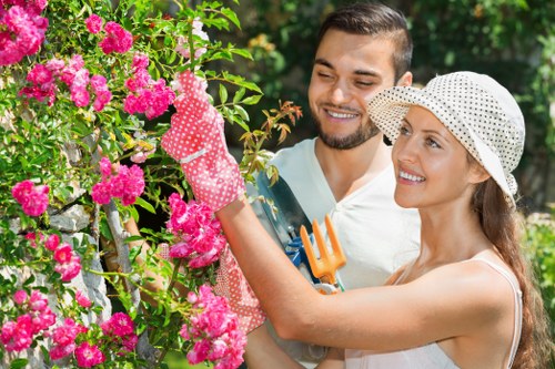 Professional landscape designer planning a garden layout